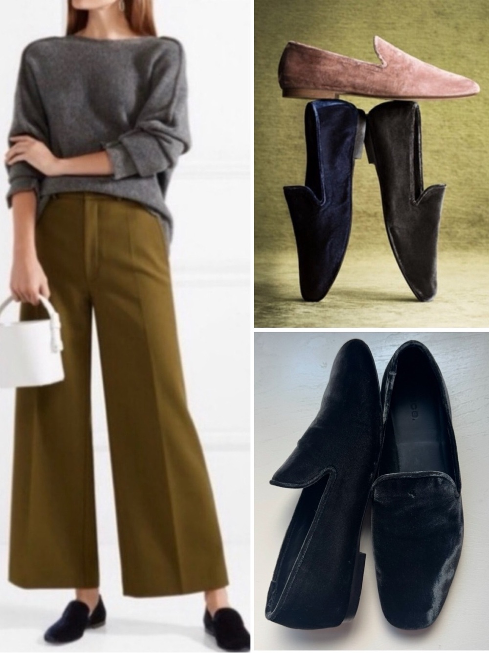 Vince Bray Velvet Smoking Loafers